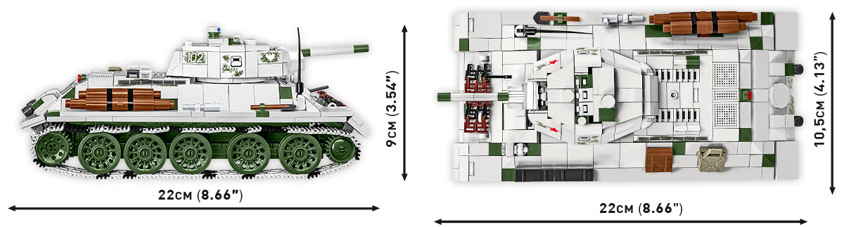 COBI T-34/76 mod. 1941/42 Tank : Set #2595 – United Brick Co® COBI T-34/76 mod. 1941/42 Tank : Set #2595 – United Brick Co®