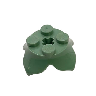 Plant Leaves 2x2 with Four Petals and Axle Hole, Part# 15469 Part LEGO® Sand Green
