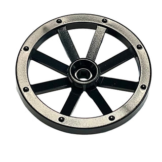 Wheel Wagon Large 33mm D., Hole Notched for Wheels Holder Pin, Part# 4489b Part LEGO® Black
