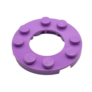 Plate Round 4x4 with 2x2 Round Open Center, Part# 11833 Part LEGO® Medium Lavender