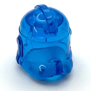 Minifigure Headgear Clone Trooper Helmet (Phase 2), Part# 11217 Part LEGO® Prototype Trans-Dark Blue  