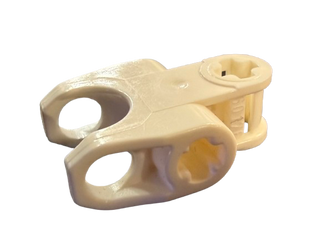 Technic, Axle Connector 2 x 3 with Ball Joint Socket - Closed Sides, Angled Forks with Closed Axle Holes, Part# 60176 Part LEGO® White Like New