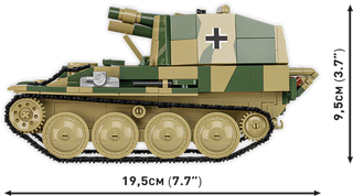 Sd.Kfz. 138/1 Grille Ausf. M Self-Propelled Artillery Tank, WWII: COBI Set #2665 Building Kit Cobi Toys