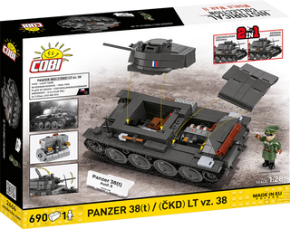 Panzer 38(t) / (ČKD) LT vz. 38 Tank, WWII: COBI Set #2666 Building Kit Cobi Toys