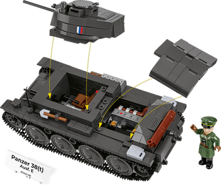 Panzer 38(t) / (ČKD) LT vz. 38 Tank, WWII: COBI Set #2666 Building Kit Cobi Toys