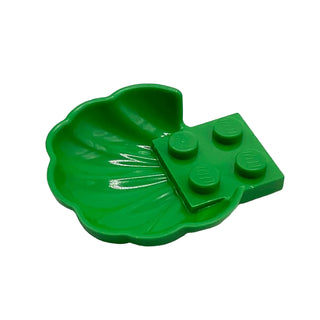 Clam / Scallop Shell with 4 Studs, Part# 18970 Part LEGO® Bright Green