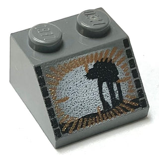 Slope 45 2 x 2 with SW AT-AT Pattern, Part# 3039px11 Part LEGO® Dark Bluish Gray Very Good