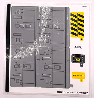Sticker Sheet for Set Y-Wing Starfighter, International Version, 75172 - (30933/6178149), Part# 75172stk01a Part LEGO® Complete