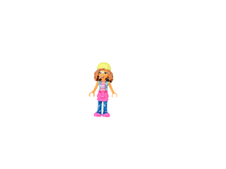 Olivia (Nougat) - Dark Pink Skirt, Dark Blue Leggings, Bright Light Yellow Knit Cap,frnd509 Minifigure LEGO®   