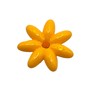Friends Accessories Flower with 7 Thin Petals and Pin, Part# 93081e Part LEGO® Bright Light Orange