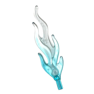 Wave Rounded Straight Large with Bar End (Flame) with Marbled Trans-Clear Pattern, Part# 85959pb05