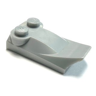 Slope, Curved 3 x 2 x 2/3 with 2 Studs, Wing End, Part# 47456 Part LEGO® Pearl Light Gray