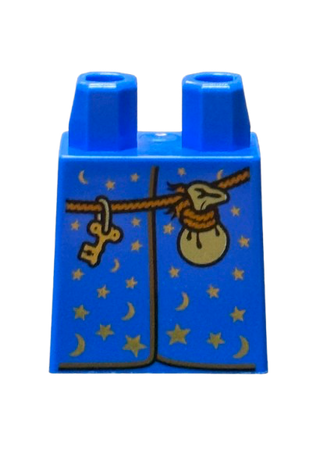 Lower Body, Skirt with Wizard Robe with Gold Stars and Moons, Dark Orange Rope with Key and Dark Tan Pouch Pattern (BAM), Part# 36036pb036 Minifigure LEGO®