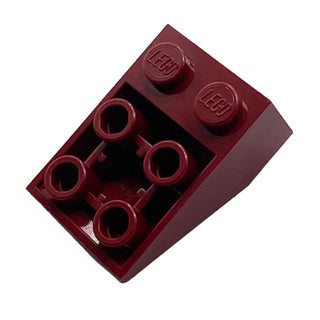 Slope, Inverted 33 3x2 with Flat Bottom Pin and Connections Between Studs, Part# 3747b Part LEGO® Dark Red 1 Part