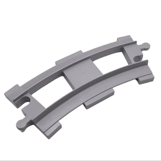 Duplo, Train Track Curved (Short), Part# 6378 Part LEGO® Light Bluish Gray
