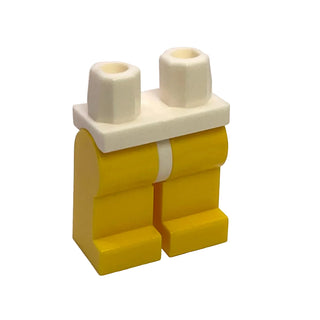 Minifigure Hips and Yellow Legs, Part# 970c03 Part LEGO® White