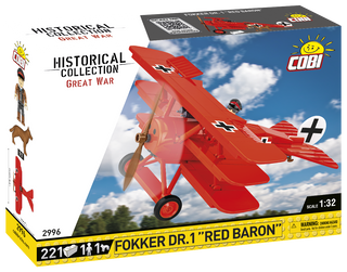 COBI Fokker DR. 1 "Red Barron" Fighter: Set #2996 Cobi Kit Cobi Toys