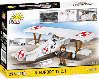 Nieuport 17 C.1 Polish Sesquiplane Fighter Plane, Great War: COBI Set #2998 Building Kit Cobi Toys