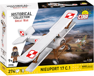 Nieuport 17 C.1 Polish Sesquiplane Fighter Plane, Great War: COBI Set #2998 Building Kit Cobi Toys
