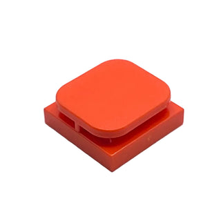 Tile, Modified 2 x 2 x 2/3 with Paper / Photo Holder, Part# 2229 Part LEGO® Reddish Orange
