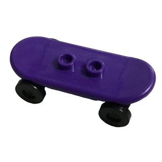 Minifigure Utensil, Skateboard with Black Wheels, Part# 42511c01 Part LEGO® Dark Purple  
