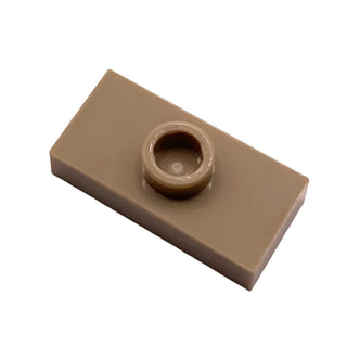 Plate, Modified 1x2 with 1 Stud without Groove (Jumper), Part# 3794a Part LEGO® Dark Tan