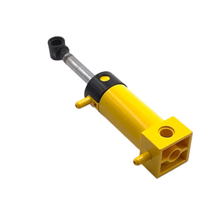 Pneumatic Cylinder with 2 Inlets Medium (48mm) with Black Top, Part# 2793c01 Part LEGO® Yellow Very Good