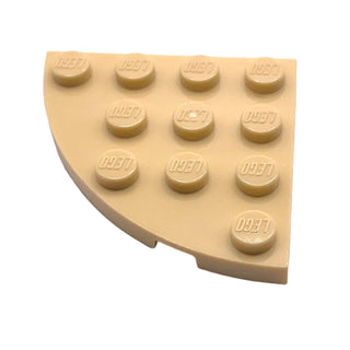 Plate Round Corner 4x4, Part# 30565 Part LEGO® Tan