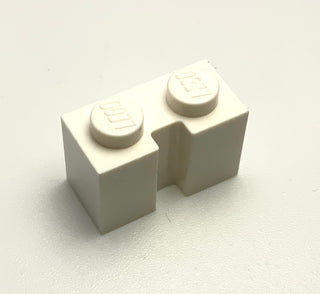 Brick, Modified 1x2 with Channel, Part# 4216 Part LEGO® White  