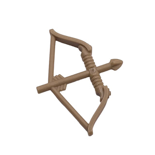 Minifigure Weapon Bow with Wide Flat Limbs Arrow Drawn, Part# 3748 Part LEGO® Dark Tan