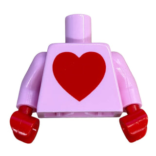 Torso with Large Red Heart Pattern (BAM) / Bright Pink Arms / Red Hands, 973pb3787c01