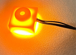 1x1 LED Light-up Plate, DIY System, Reconnectable, LB1x1-LA Custom Parts United Brick Co® Yellow