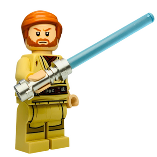 Obi-Wan Kenobi - Mustafar, sw1082 Minifigure LEGO® Like New - With Lightsaber