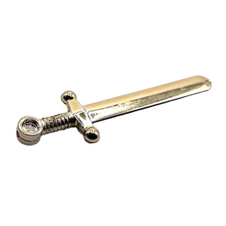 Minifigure, Weapon Sword, Greatsword Round, Part# 59 Part LEGO® Chrome Gold Very Good
