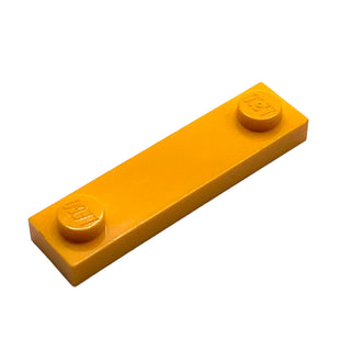 Plate, Modified 1x4 with 2 Studs without Groove, Part# 92593 Part LEGO® Bright Light Orange