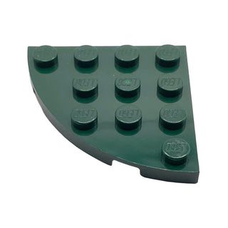 Plate Round Corner 4x4, Part# 30565 Part LEGO® Dark Green