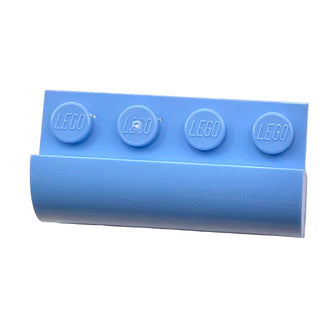Slope, Curved 2 x 4 x 1 1/3 with 4 Recessed Studs, Part# 6081 Part LEGO® Medium Blue