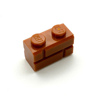 Brick, Modified 1x2 with Masonry Profile, Part# 98283 Part LEGO® Dark Orange 50 Parts 