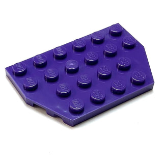 Wedge, Plate 4x6 Cut Corners, Part# 32059 Part LEGO® Dark Purple  