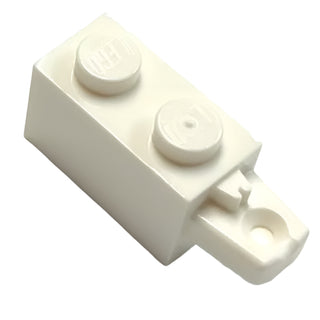 Hinge Brick 1 x 2 Locking with 1 Finger Horizontal End, Part# 30541 Part LEGO® White