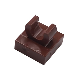 Tile, Modified 1x1 with Open O Clip, Part# 15712 Part LEGO® Reddish Brown