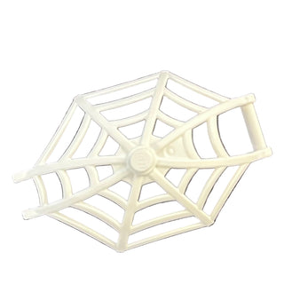 Minifigure, Weapon Spider Web, Large Hemisphere Shape with Bar Handle and Clips, Part# 80487 Part LEGO® White
