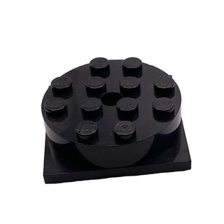 Turntable 4 x 4 Square Base with (Same Color) Top (3403 + 3404), Part# 3403c01 Part LEGO® Black