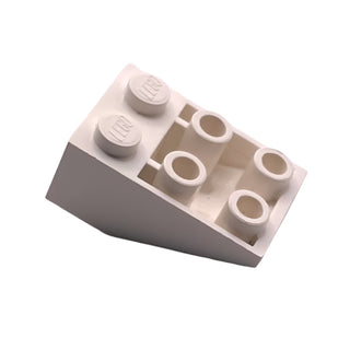 Slope, Inverted 33 3x2 with Flat Bottom Pin without Connections Between Studs, Part# 3747a Part LEGO® White