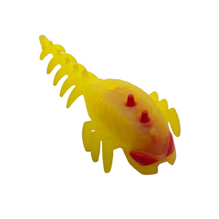 Hero Factory Factory Brain with Molded Hard Plastic Red Eyes and Spikes Pattern (Flexible Rubber), Part# 11164pb01 Part LEGO® Trans-Yellow