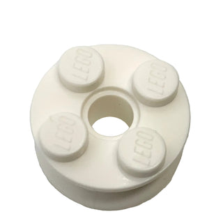 Wheel FreeStyle with Technic Pin Hole, Part# 6248 Part LEGO® White