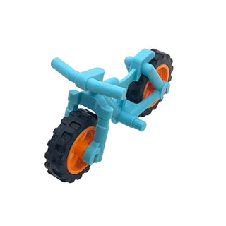 lego mountainbike Bicycle Heavy Mountain Bike with Orange Wheels and Black Tires, Part# – United Brick Co®