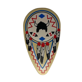 Shield Oval with Feathers and Helmet Pattern, 2586pw1