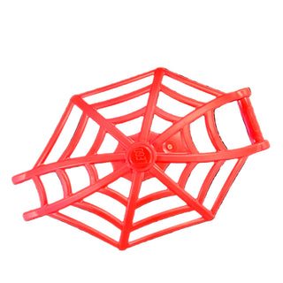 Minifigure, Weapon Spider Web, Large Hemisphere Shape with Bar Handle and Clips, Part# 80487 Part LEGO® Red