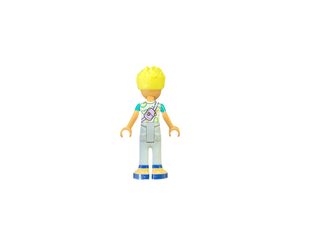 Olly - White Paisley Shirt, Lavender Shoulder Bag, Light Bluish Gray Trousers, Dark Blue Shoes, frnd588 Minifigure LEGO®   